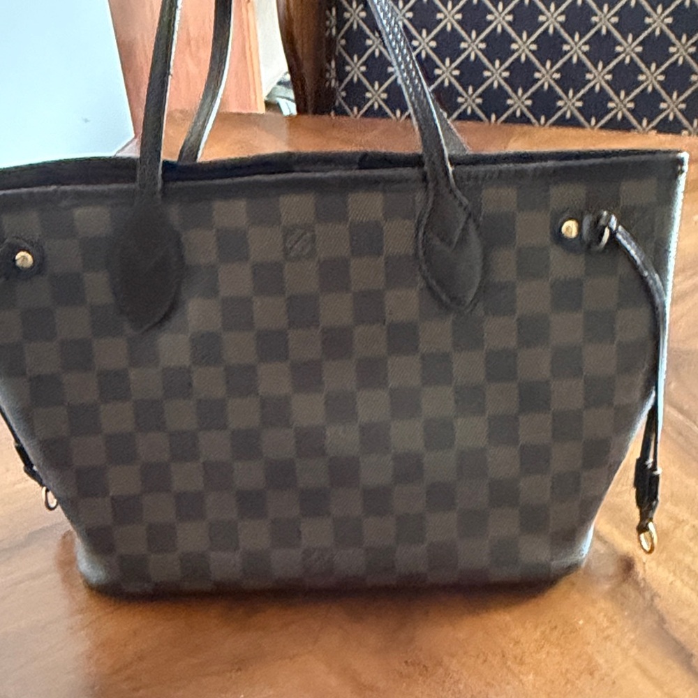 Louis Vuitton Black and Brown Checkered Tote - Picture 6 of 16